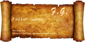 Faller Gyoma névjegykártya